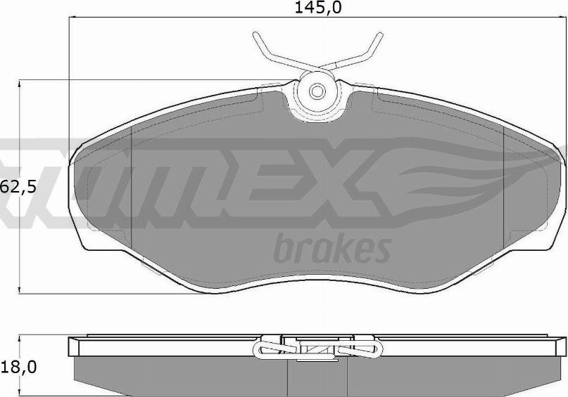 TOMEX brakes TX 13-08 - Əyləc altlığı dəsti, əyləc diski furqanavto.az