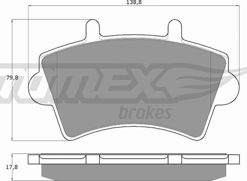 TOMEX brakes TX 13-02 - Əyləc altlığı dəsti, əyləc diski furqanavto.az