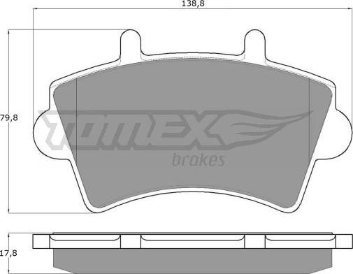 TOMEX brakes TX 13-02 - Əyləc altlığı dəsti, əyləc diski furqanavto.az