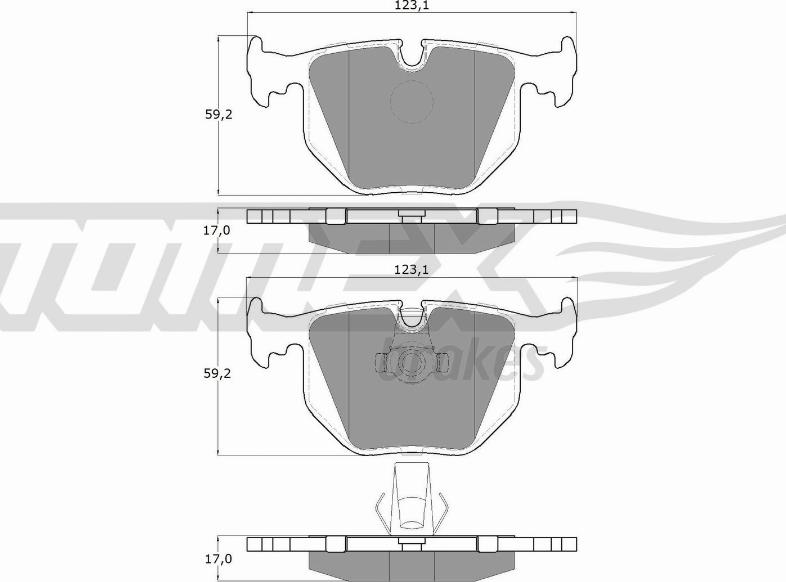 TOMEX brakes TX 13-19 - Əyləc altlığı dəsti, əyləc diski furqanavto.az