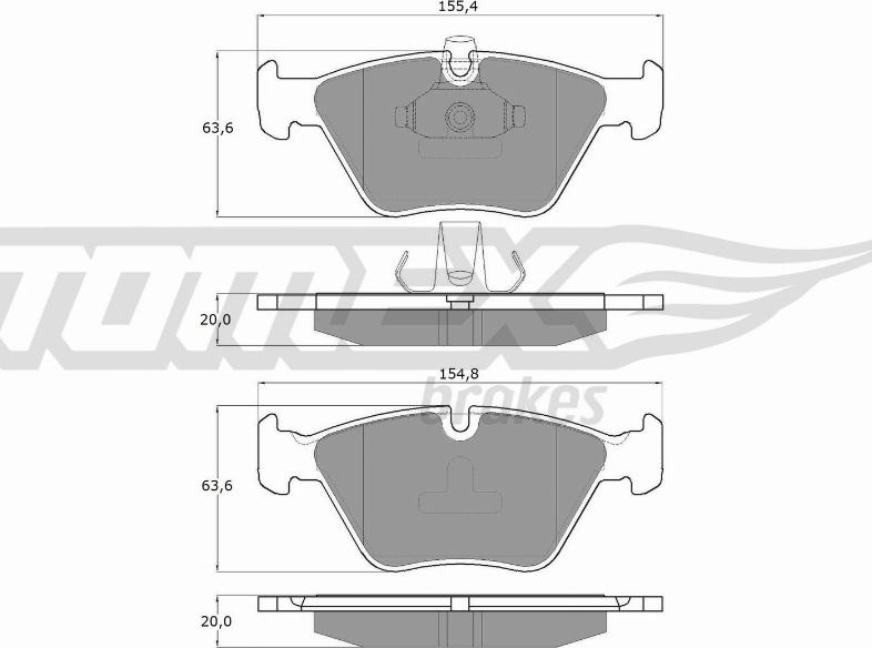 TOMEX brakes TX 13-18 - Əyləc altlığı dəsti, əyləc diski furqanavto.az