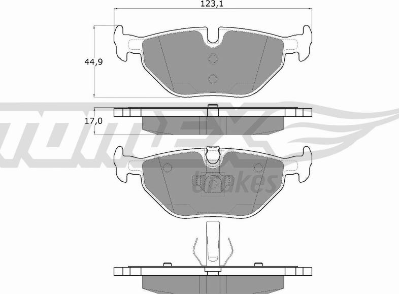 TOMEX brakes TX 13-17 - Əyləc altlığı dəsti, əyləc diski furqanavto.az