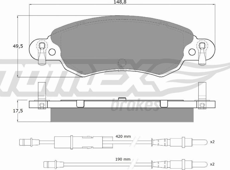 TOMEX brakes TX 13-30 - Əyləc altlığı dəsti, əyləc diski furqanavto.az