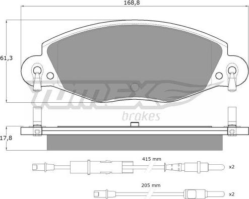 TOMEX brakes TX 13-32 - Əyləc altlığı dəsti, əyləc diski furqanavto.az