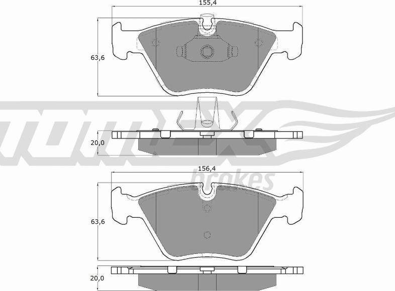 TOMEX brakes TX 13-20 - Əyləc altlığı dəsti, əyləc diski furqanavto.az