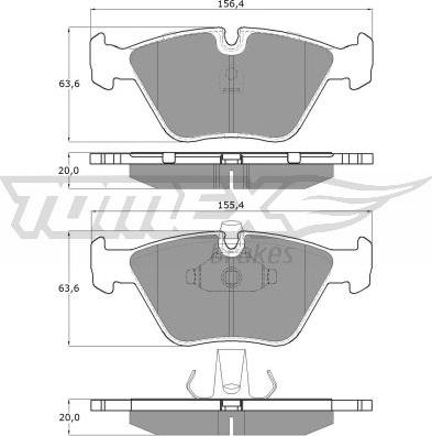 TOMEX brakes TX 13-22 - Əyləc altlığı dəsti, əyləc diski furqanavto.az