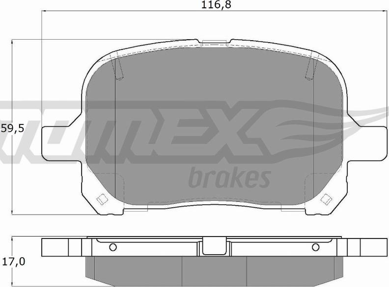 TOMEX brakes TX 13-73 - Əyləc altlığı dəsti, əyləc diski furqanavto.az
