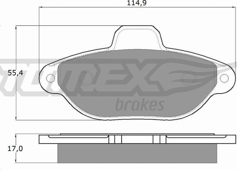 TOMEX brakes TX 12-41 - Əyləc altlığı dəsti, əyləc diski furqanavto.az