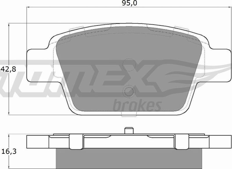 TOMEX brakes TX 12-51 - Əyləc altlığı dəsti, əyləc diski furqanavto.az