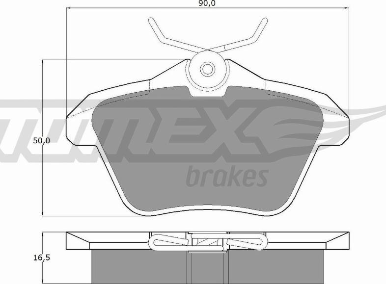 TOMEX brakes TX 12-68 - Əyləc altlığı dəsti, əyləc diski furqanavto.az