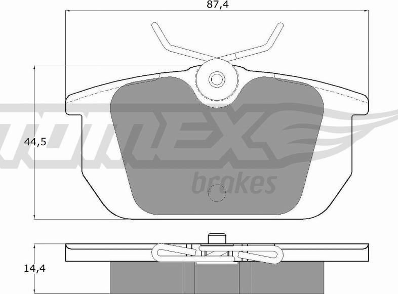 TOMEX brakes TX 12-01 - Əyləc altlığı dəsti, əyləc diski furqanavto.az