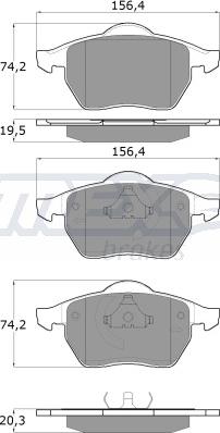 TOMEX brakes TX 12-12 - Əyləc altlığı dəsti, əyləc diski furqanavto.az