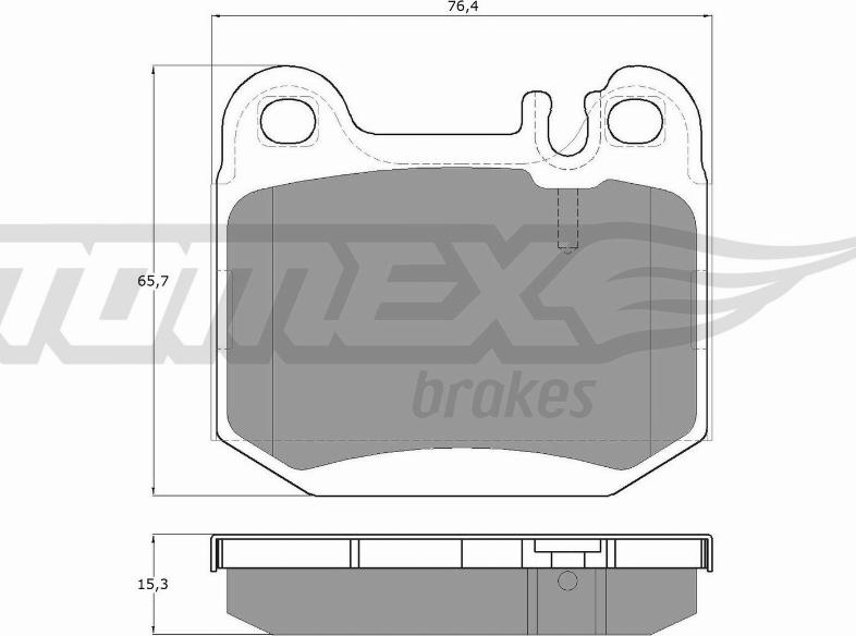 TOMEX brakes TX 12-86 - Əyləc altlığı dəsti, əyləc diski furqanavto.az