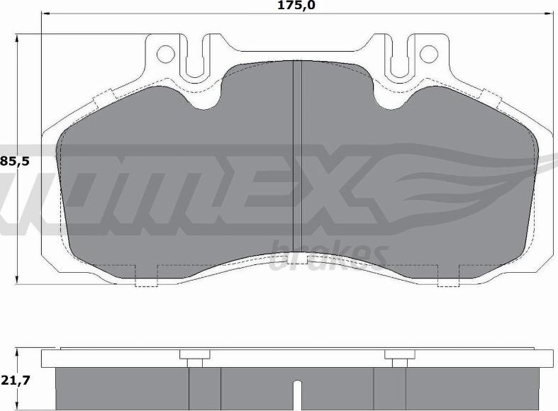 TOMEX brakes TX 12-881 - Əyləc altlığı dəsti, əyləc diski furqanavto.az