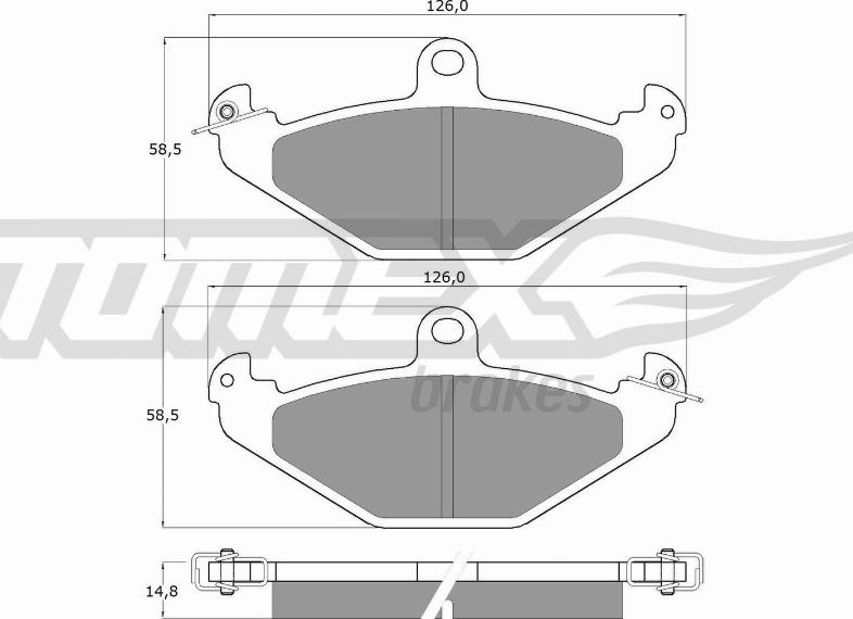 TOMEX brakes TX 12-37 - Əyləc altlığı dəsti, əyləc diski furqanavto.az