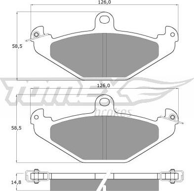 TOMEX brakes TX 12-37 - Əyləc altlığı dəsti, əyləc diski furqanavto.az