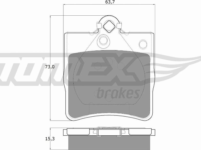 TOMEX brakes TX 12-29 - Əyləc altlığı dəsti, əyləc diski furqanavto.az