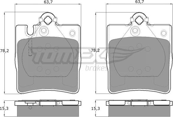 TOMEX brakes TX 12-79 - Əyləc altlığı dəsti, əyləc diski furqanavto.az