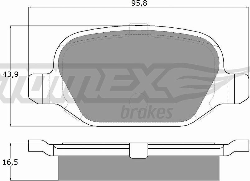 TOMEX brakes TX 12-70 - Əyləc altlığı dəsti, əyləc diski furqanavto.az