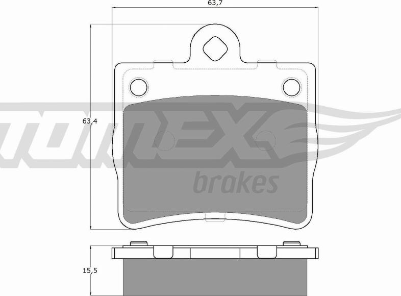 TOMEX brakes TX 12-77 - Əyləc altlığı dəsti, əyləc diski furqanavto.az