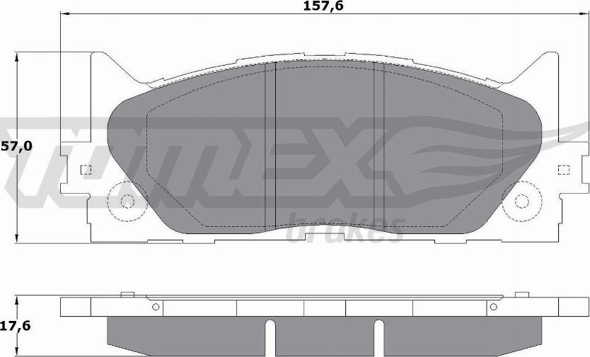 TOMEX brakes TX 17-59 - Əyləc altlığı dəsti, əyləc diski furqanavto.az