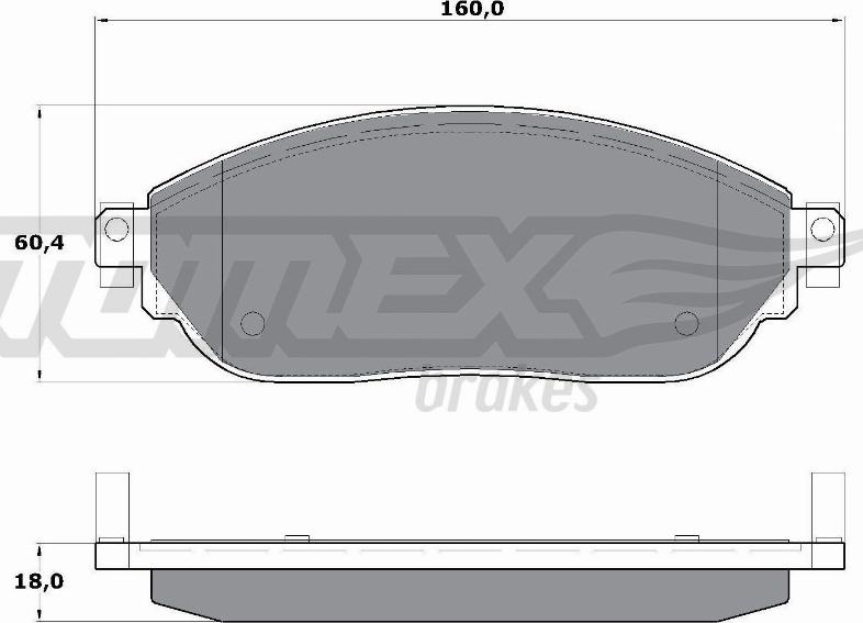 TOMEX brakes TX 17-04 - Əyləc altlığı dəsti, əyləc diski furqanavto.az