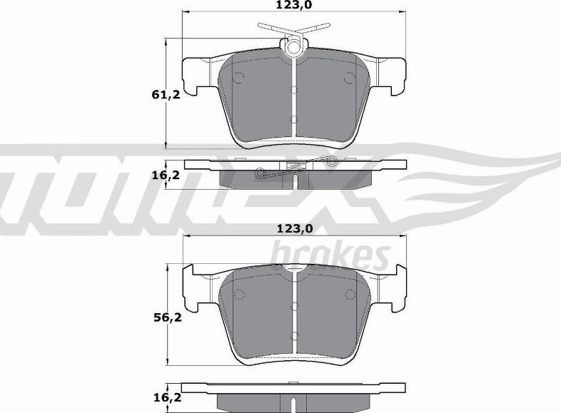 TOMEX brakes TX 17-05 - Əyləc altlığı dəsti, əyləc diski furqanavto.az