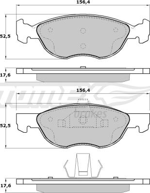 TOMEX brakes TX 17-17 - Əyləc altlığı dəsti, əyləc diski furqanavto.az