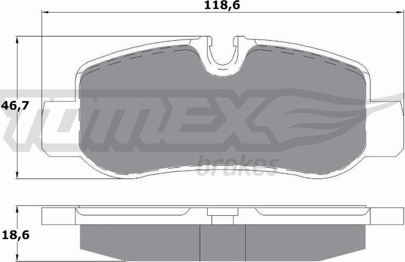 TOMEX brakes TX 17-81 - Əyləc altlığı dəsti, əyləc diski furqanavto.az