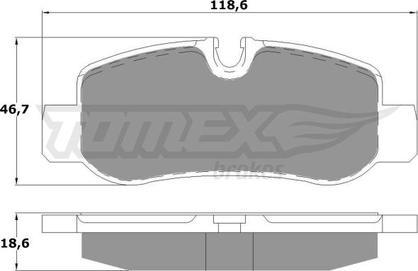 TOMEX brakes TX 17-81 - Əyləc altlığı dəsti, əyləc diski furqanavto.az