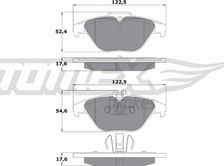 TOMEX brakes TX 17-39 - Əyləc altlığı dəsti, əyləc diski furqanavto.az