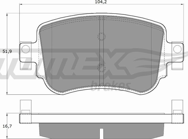 TOMEX brakes TX 17-32 - Əyləc altlığı dəsti, əyləc diski furqanavto.az