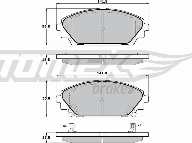 TOMEX brakes TX 17-23 - Əyləc altlığı dəsti, əyləc diski furqanavto.az