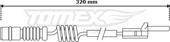 TOMEX brakes TX 30-97 - Xəbərdarlıq Kontakt, əyləc padinin aşınması furqanavto.az