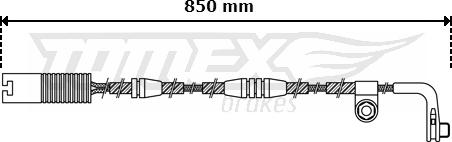 TOMEX brakes TX 30-49 - Xəbərdarlıq Kontakt, əyləc padinin aşınması furqanavto.az