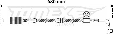 TOMEX brakes TX 30-46 - Xəbərdarlıq Kontakt, əyləc padinin aşınması furqanavto.az