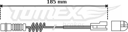 TOMEX brakes TX 30-54 - Xəbərdarlıq Kontakt, əyləc padinin aşınması furqanavto.az