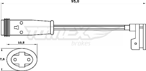 TOMEX brakes TX 30-56 - Xəbərdarlıq Kontakt, əyləc padinin aşınması furqanavto.az
