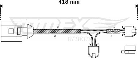 TOMEX brakes TX 30-51 - Xəbərdarlıq Kontakt, əyləc padinin aşınması furqanavto.az