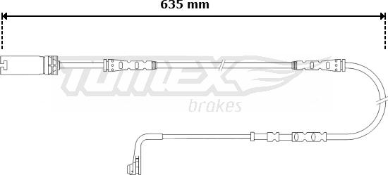 TOMEX brakes TX 30-58 - Xəbərdarlıq Kontakt, əyləc padinin aşınması furqanavto.az