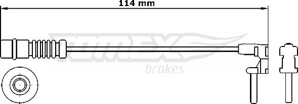 TOMEX brakes TX 30-69 - Xəbərdarlıq Kontakt, əyləc padinin aşınması furqanavto.az