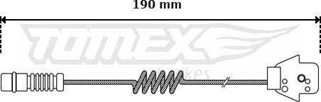 TOMEX brakes TX 30-05 - Xəbərdarlıq Kontakt, əyləc padinin aşınması furqanavto.az