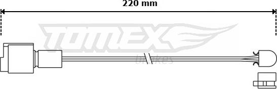 TOMEX brakes TX 30-03 - Xəbərdarlıq Kontakt, əyləc padinin aşınması furqanavto.az