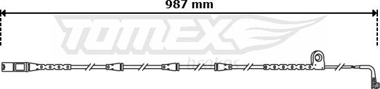 TOMEX brakes TX 30-81 - Xəbərdarlıq Kontakt, əyləc padinin aşınması furqanavto.az