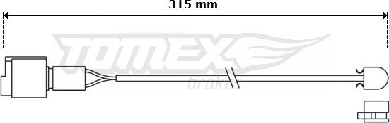 TOMEX brakes TX 30-87 - Xəbərdarlıq Kontakt, əyləc padinin aşınması furqanavto.az