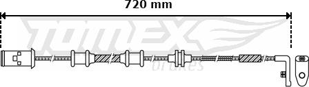 TOMEX brakes TX 30-39 - Xəbərdarlıq Kontakt, əyləc padinin aşınması furqanavto.az