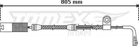 TOMEX brakes TX 30-34 - Xəbərdarlıq Kontakt, əyləc padinin aşınması furqanavto.az