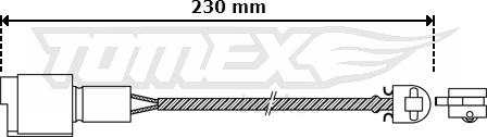 TOMEX brakes TX 30-28 - Xəbərdarlıq Kontakt, əyləc padinin aşınması furqanavto.az