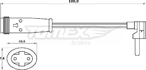 TOMEX brakes TX 30-27 - Xəbərdarlıq Kontakt, əyləc padinin aşınması furqanavto.az