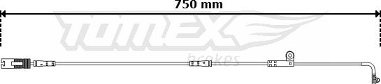 TOMEX brakes TX 30-74 - Xəbərdarlıq Kontakt, əyləc padinin aşınması furqanavto.az